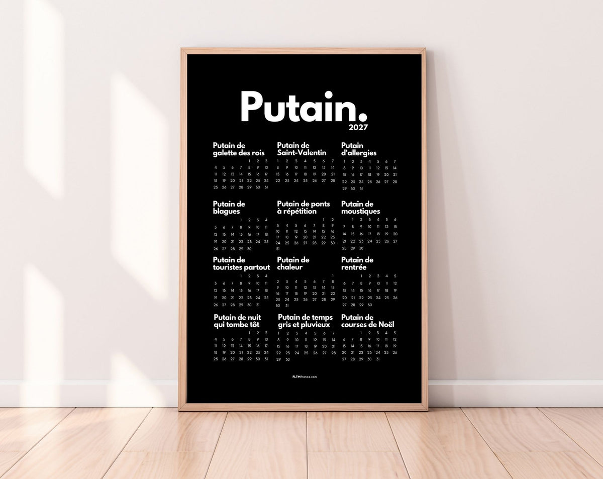 Calendrier humour 2027 personnalisé, idée cadeau Secret Santa à moins de 10 €