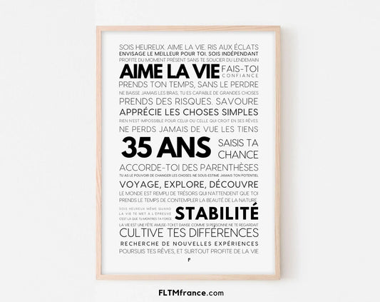 35 ans les mots - Affiche anniversaire FLTMfrance