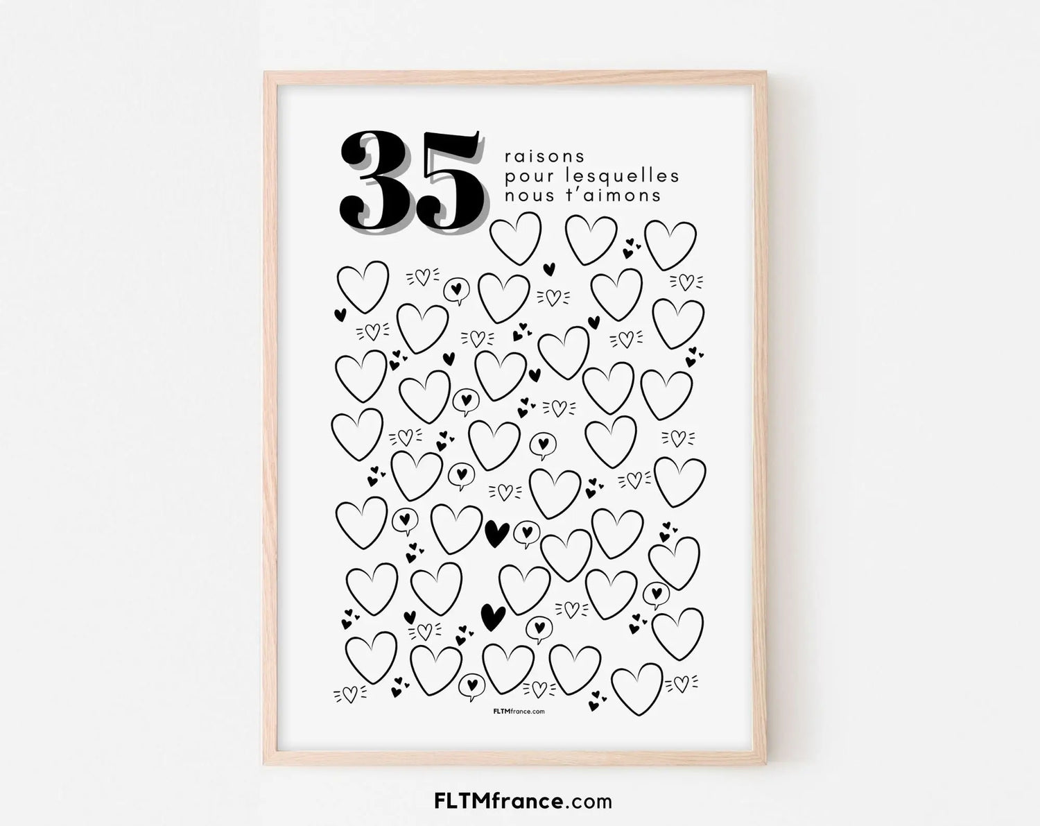 Affiche 35 raisons pour lesquelles nous t’aimons - Livre d'or 35 ans FLTMfrance