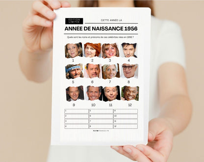 Jeu anniversaire année 1956 - 10 jeux à imprimer pour fêter les 70 ans FLTM