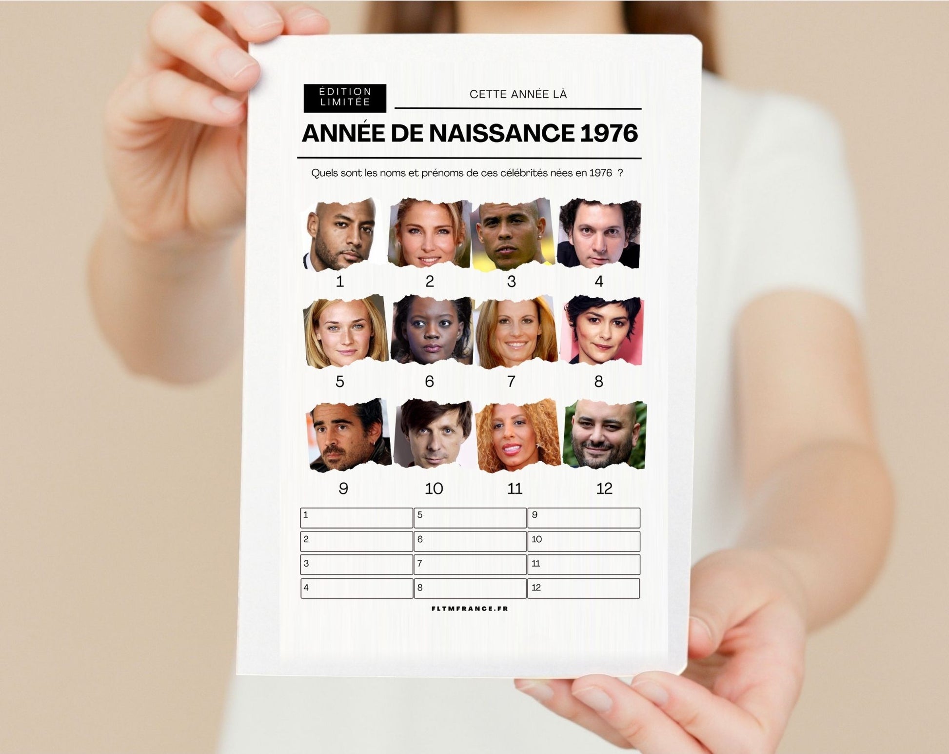 Jeu anniversaire année 1976 - 10 jeux à imprimer pour fêter les 50 ans FLTM