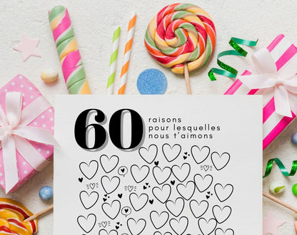 Affiche 60 raisons pour lesquelles nous t’aimons - Livre d'or 60 ans FLTMfrance