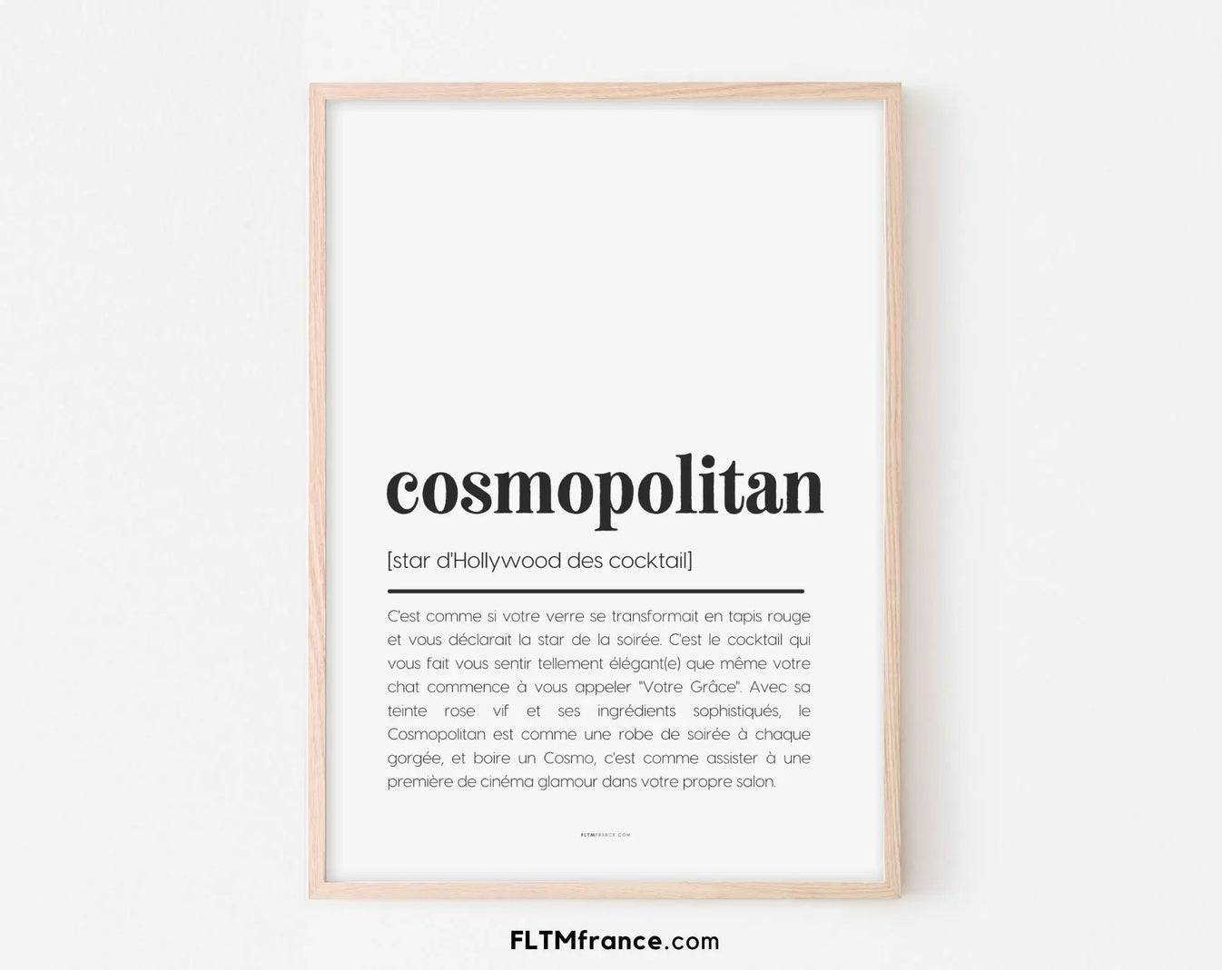 Affiche définition Cosmopolitan - Affiche définition humour cocktail ...