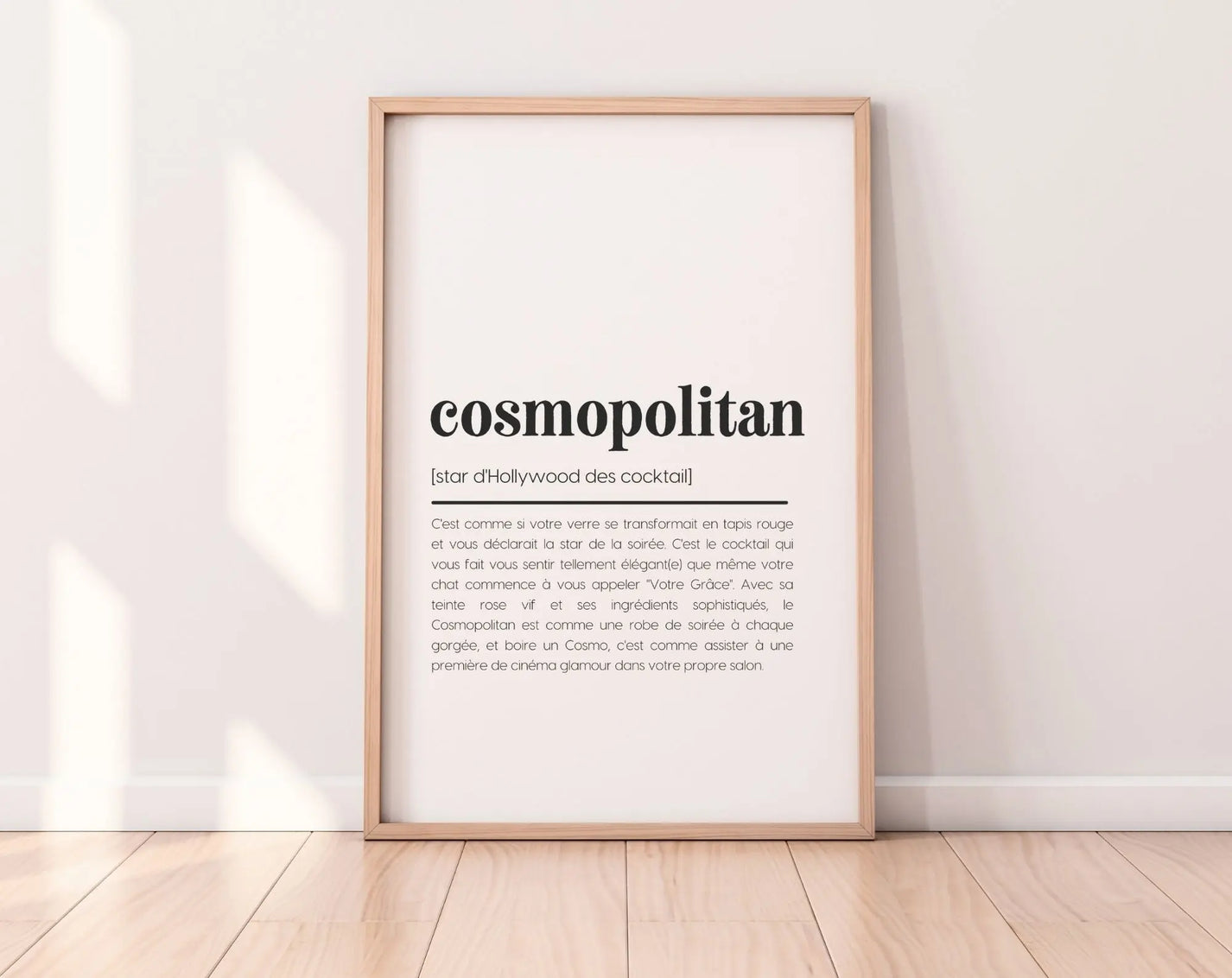 Affiche définition Cosmopolitan - Affiche définition humour cocktail ...