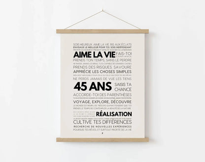 45 ans les mots - Affiche anniversaire FLTMfrance