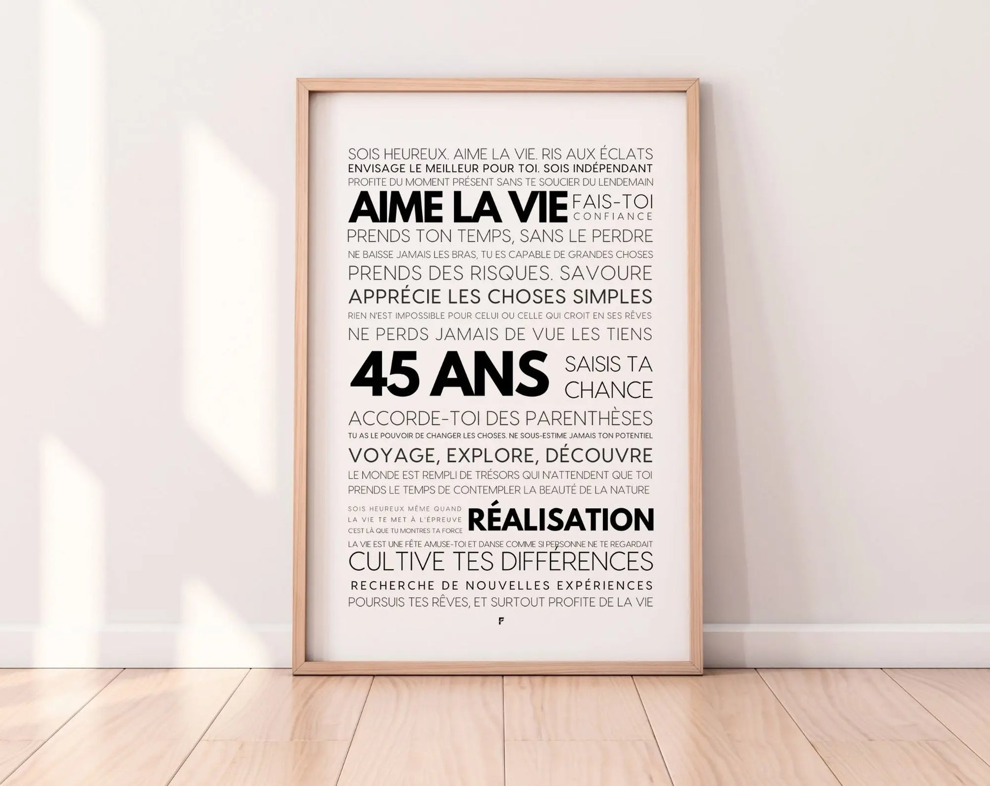 45 ans les mots - Affiche anniversaire FLTMfrance