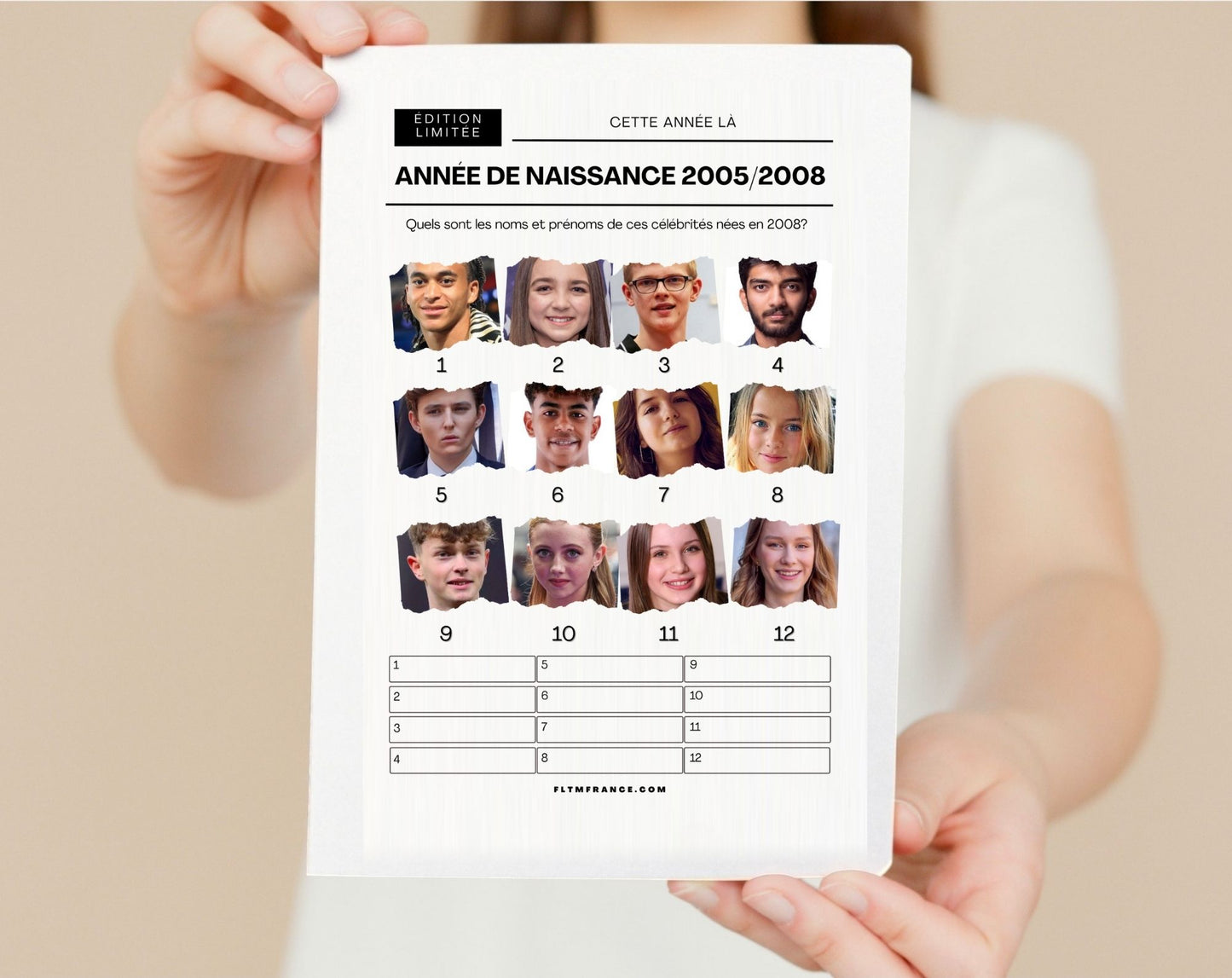 Jeu anniversaire année 2008 - 10 jeux à imprimer pour fêter les 18 ans FLTM