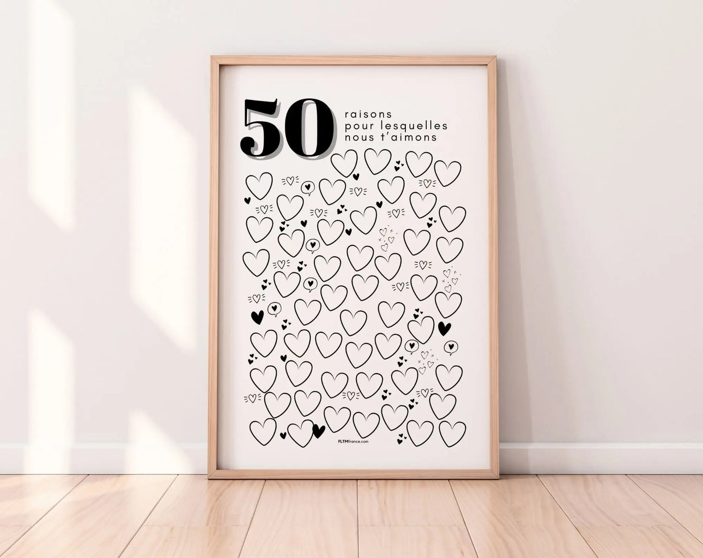 Affiche 50 raisons pour lesquelles nous t’aimons - Livre d'or 50 ans FLTMfrance