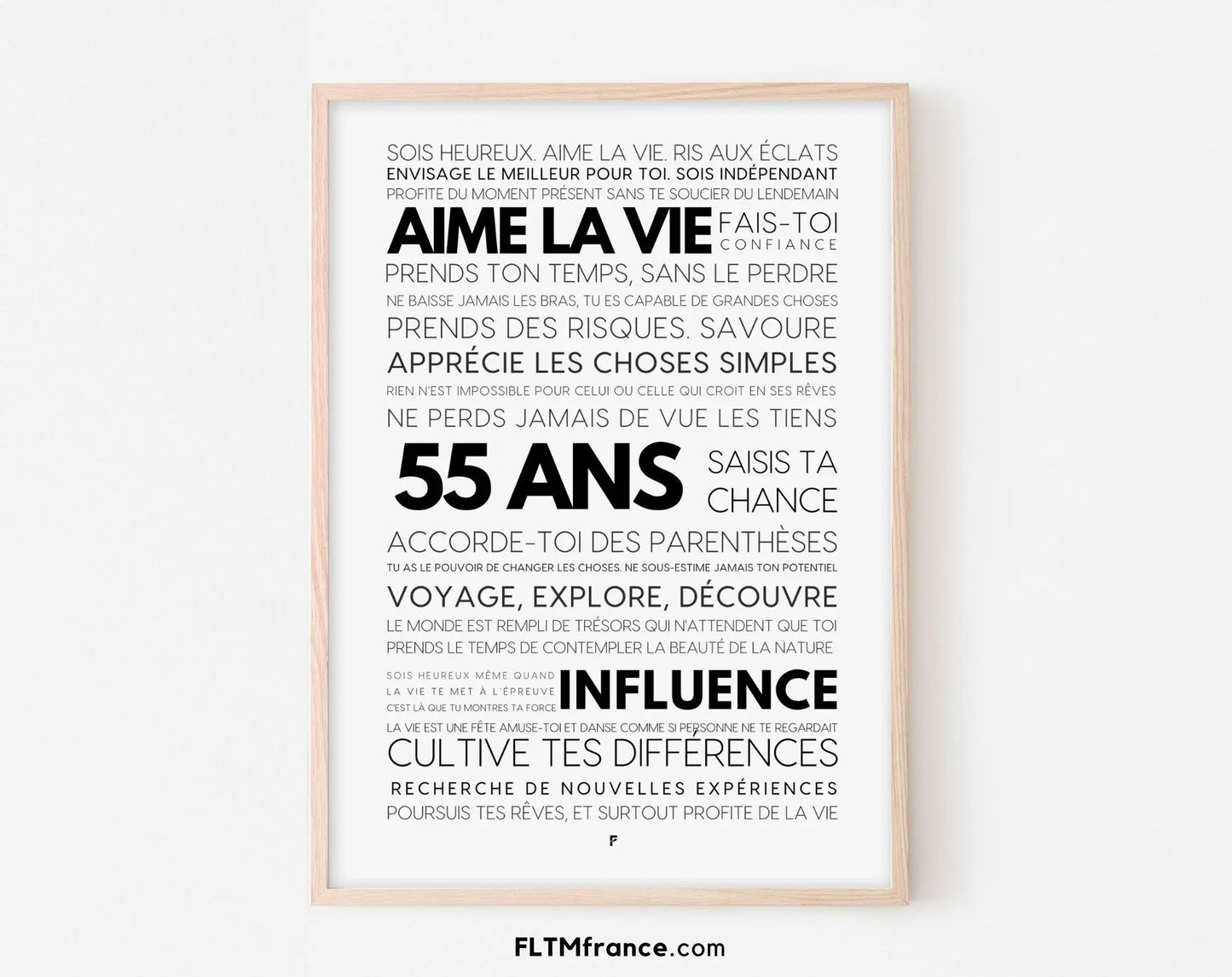 55 ans les mots - Affiche anniversaire FLTMfrance