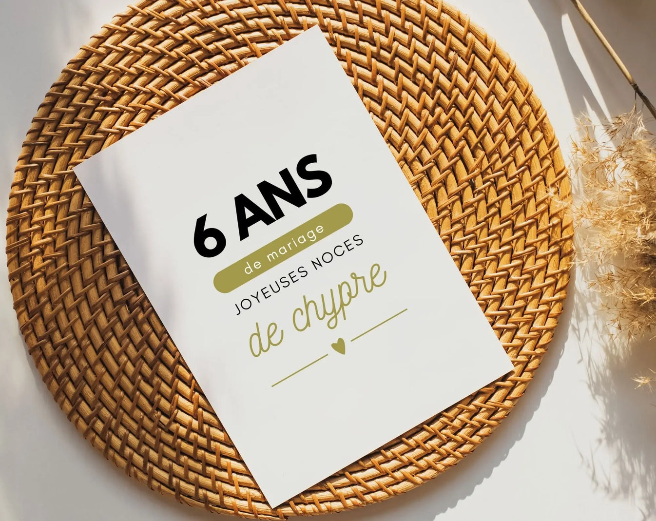 6 ans de Affiche Noces de chypre - Cadeau anniversaire de – FLTM