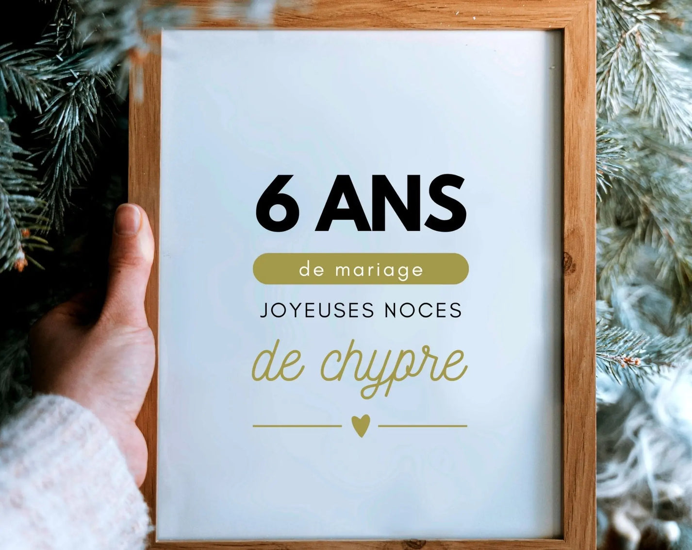 6 ans de Affiche Noces de chypre - Cadeau anniversaire de – FLTM