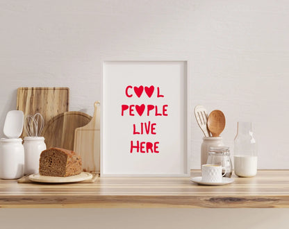 Affiche Cool people live here - FLTMfrance