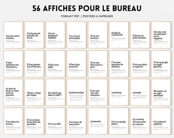 56 affiches décoration du bureau - Affiche définition humour