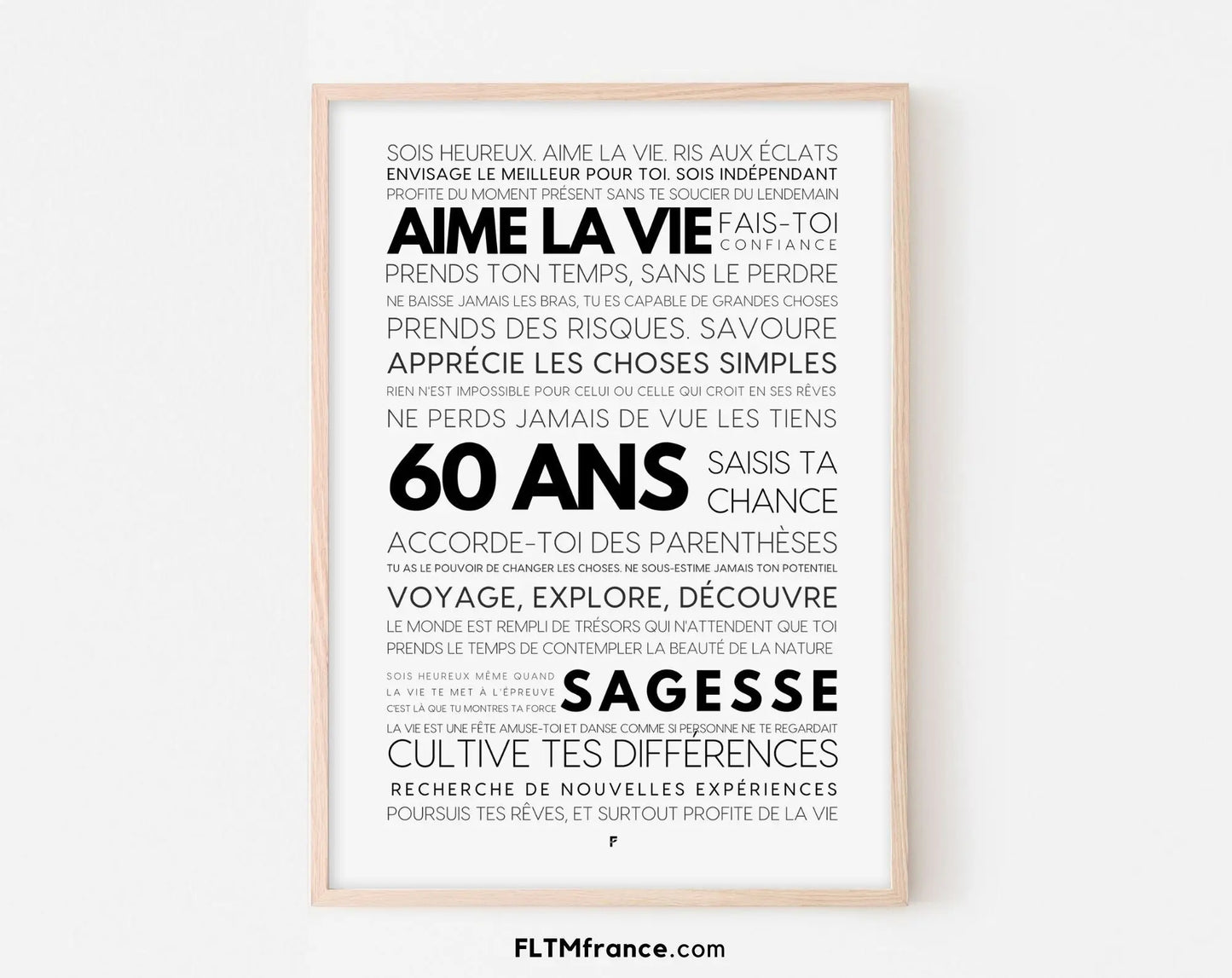 60 ans les mots - Affiche anniversaire FLTMfrance