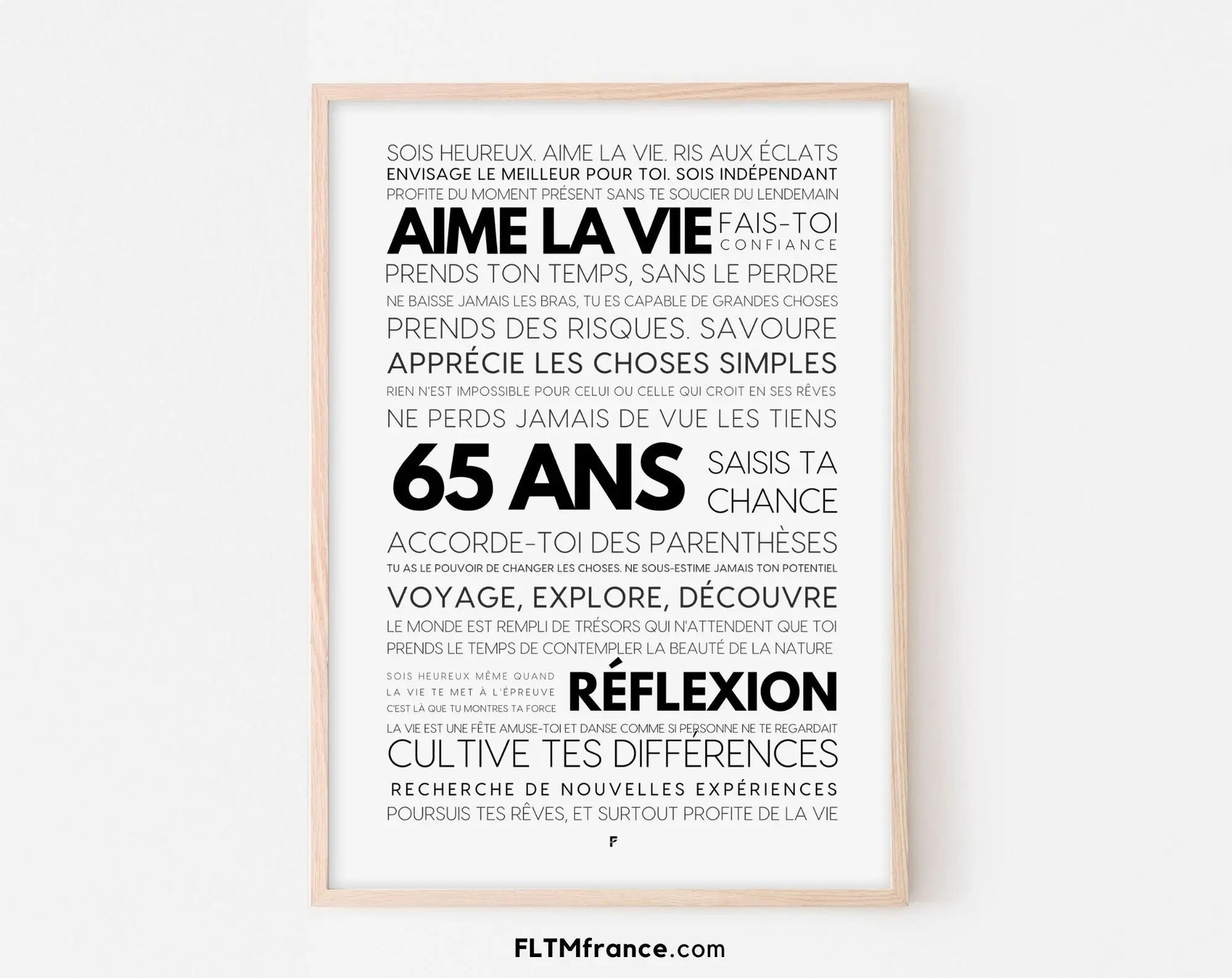 65 ans les mots - Affiche anniversaire FLTMfrance