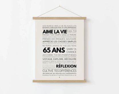 65 ans les mots - Affiche anniversaire FLTMfrance