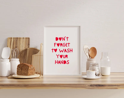 Affiche Don't forget to wash your hands - FLTMfrance