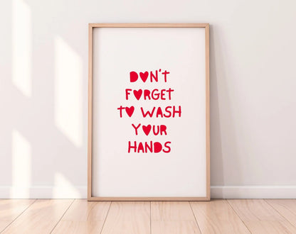 Affiche Don't forget to wash your hands - FLTMfrance