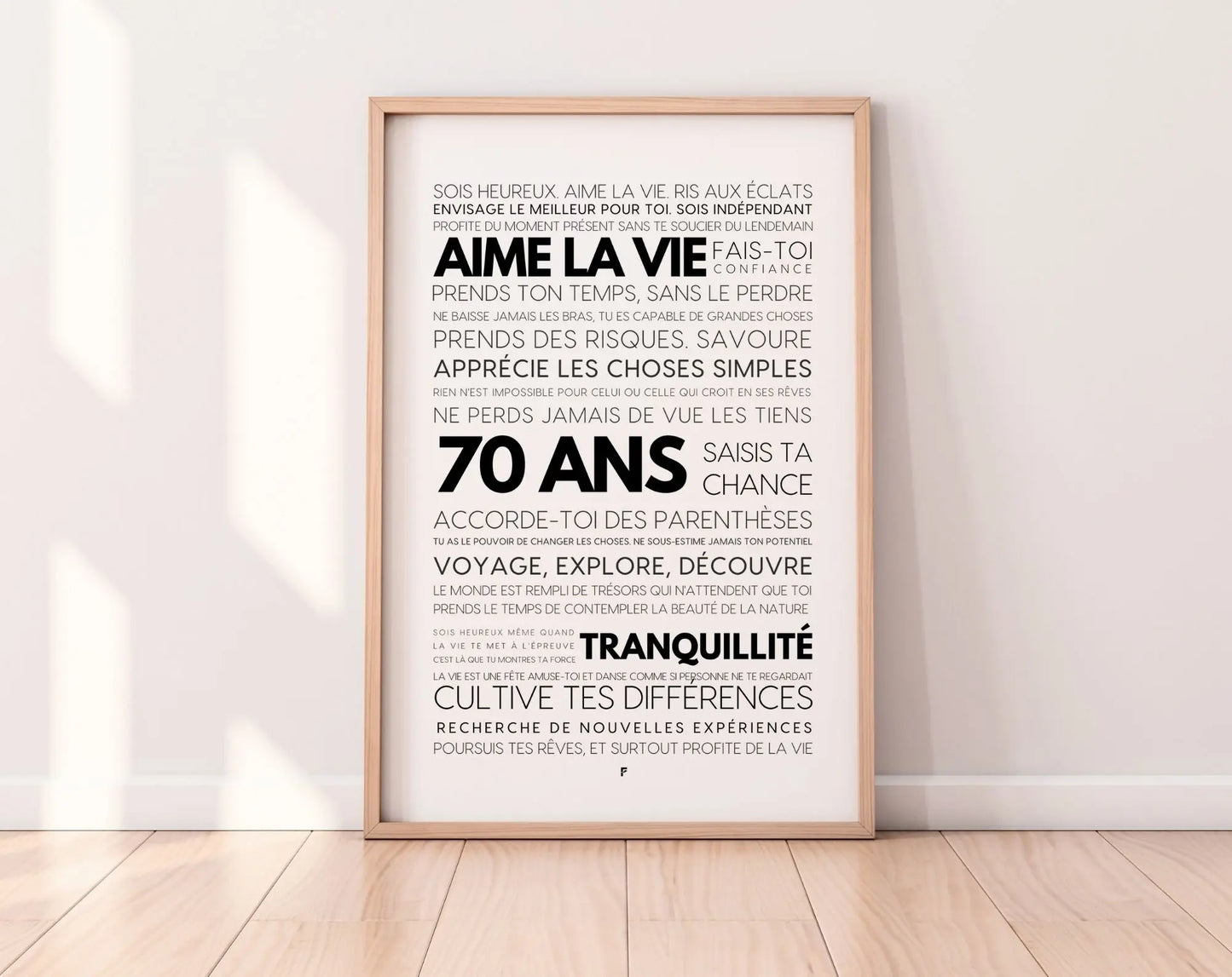 70 ans les mots - Affiche anniversaire FLTMfrance