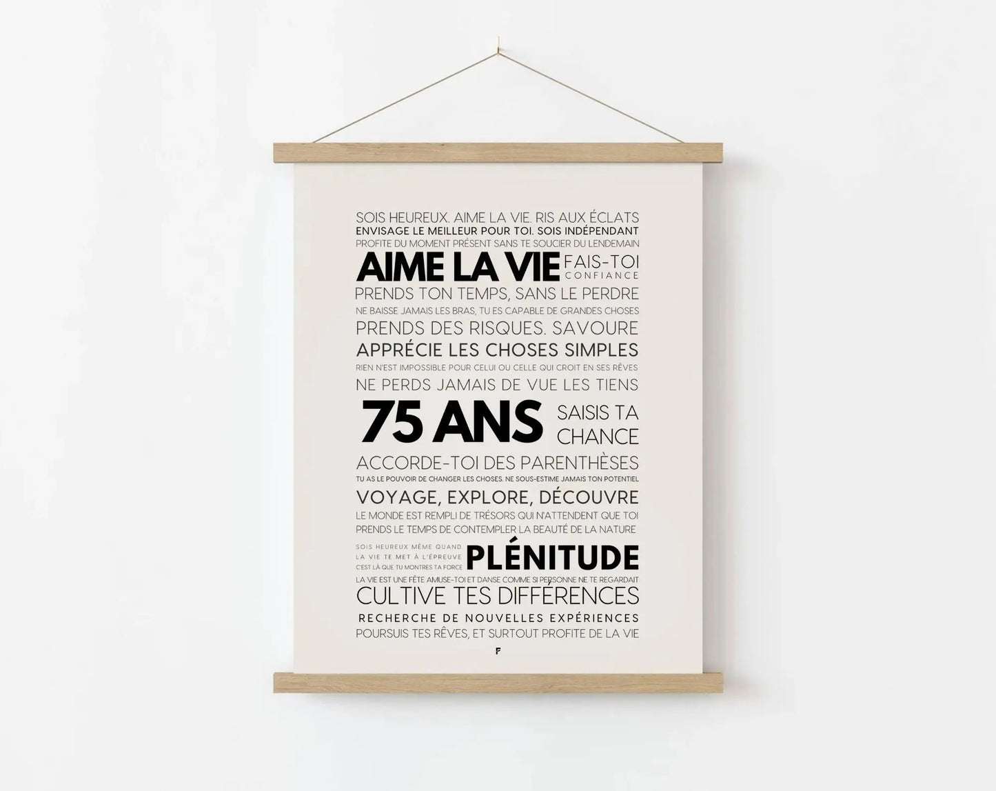 75 ans les mots - Affiche anniversaire FLTMfrance