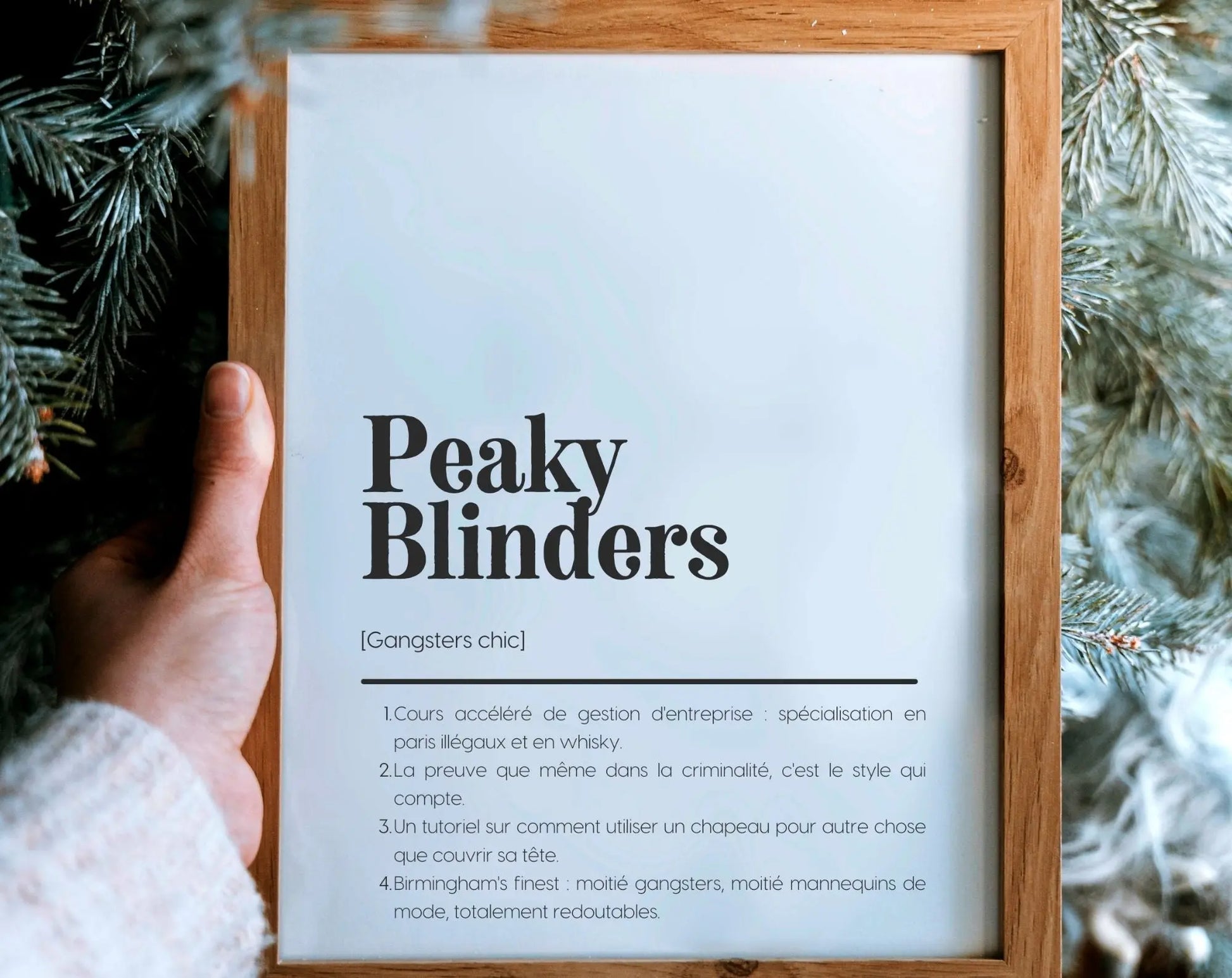 Affiche définition parodique Peaky Blinders - Affiche définition humour série FLTMfrance
