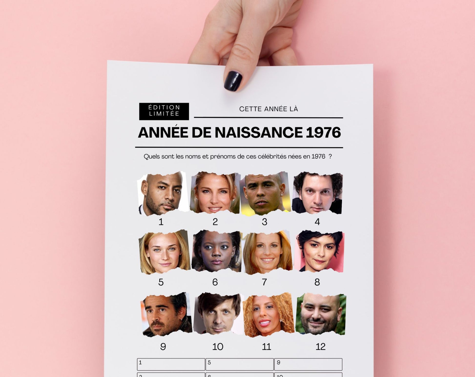 Jeu anniversaire année 1976 - 10 jeux à imprimer pour fêter les 50 ans FLTM