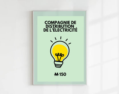 Affiches inspirée du jeu Monopoly FLTMfrance