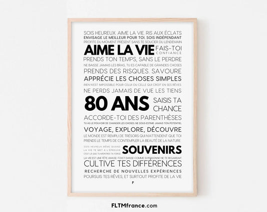 80 ans les mots - Affiche anniversaire FLTMfrance