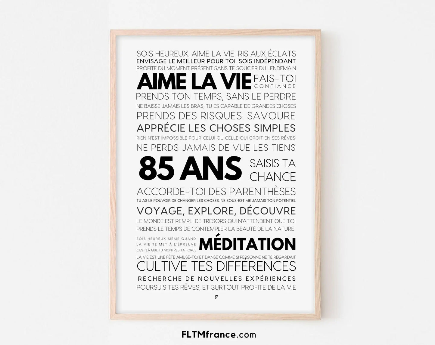 85 ans les mots - Affiche anniversaire FLTMfrance