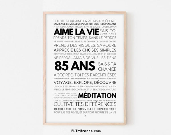 85 ans les mots - Affiche anniversaire