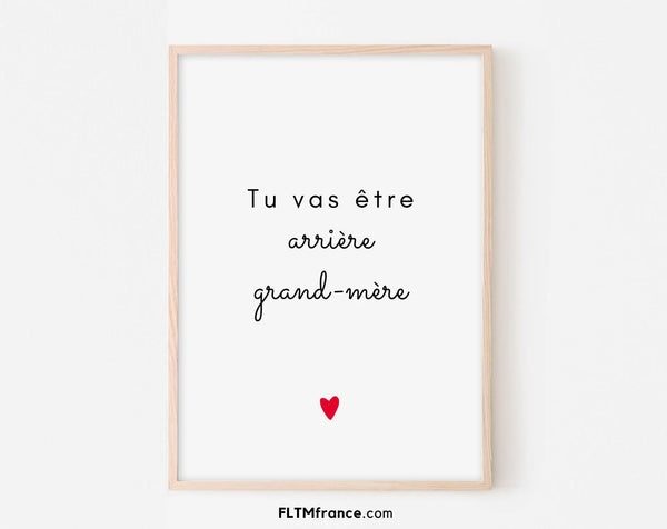 Tu vas être arrière grand-mère - Carte originale d'annonce de grossesse