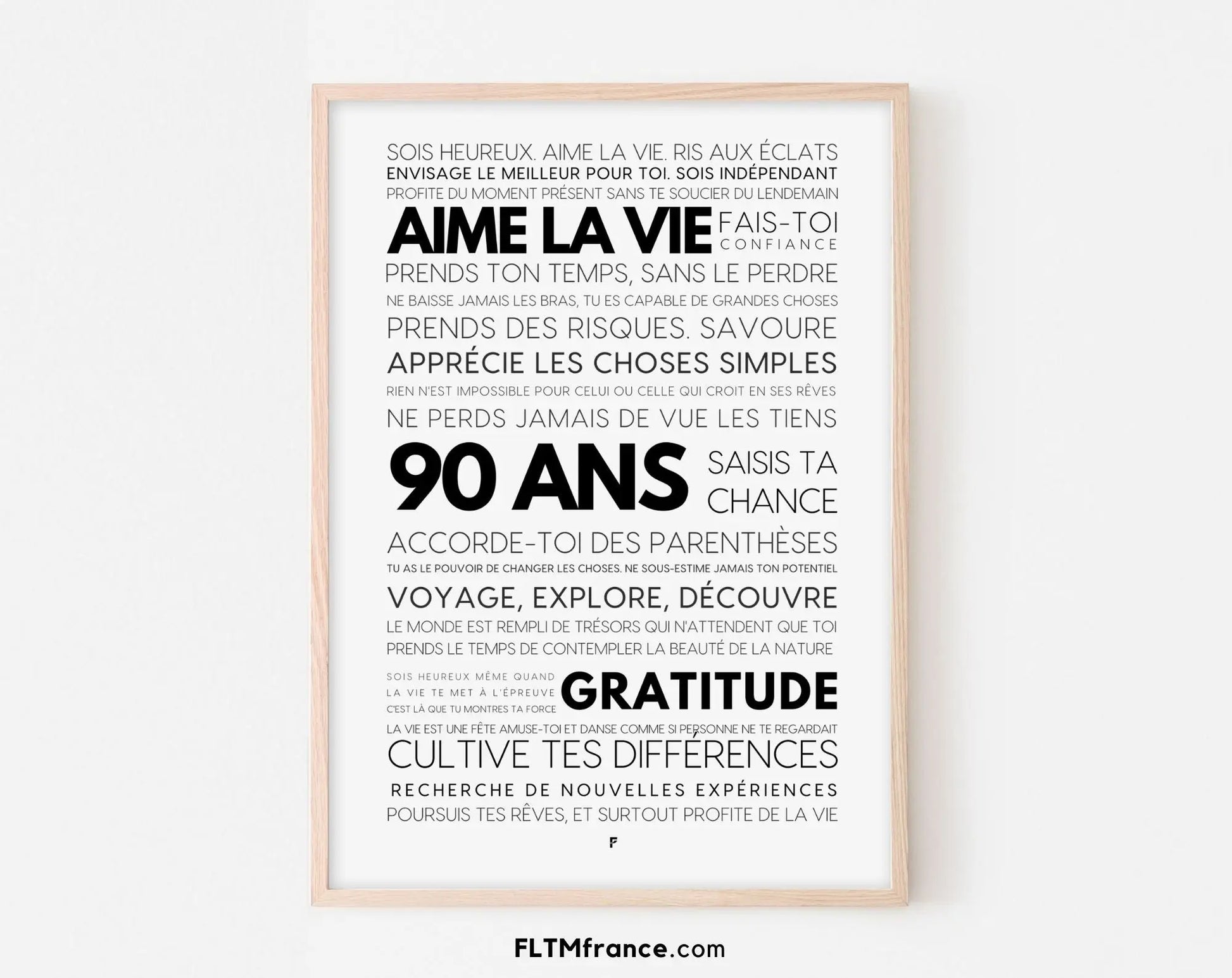 90 ans les mots - Affiche anniversaire FLTMfrance