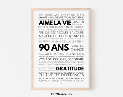 90 ans les mots - Affiche anniversaire FLTMfrance