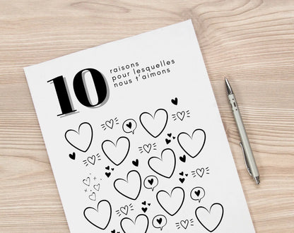 Affiche 10 raisons pour lesquelles nous t’aimons - Livre d'or 10 ans - FLTMfrance