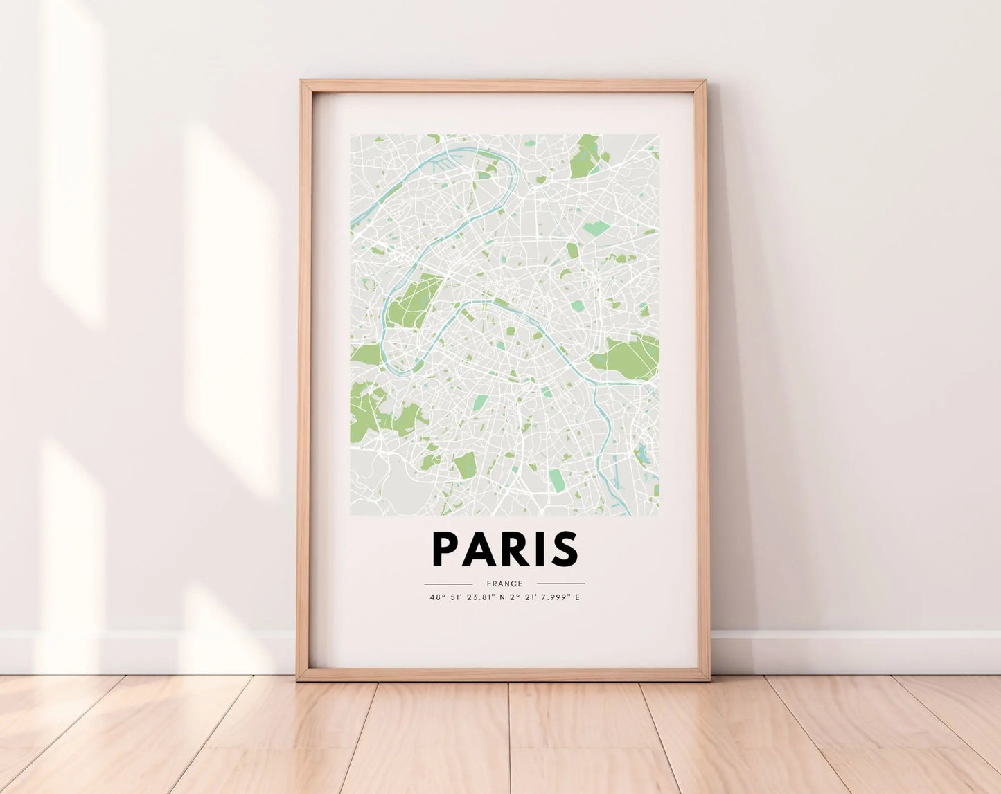 Affiche carte Paris - Villes de France FLTMfrance