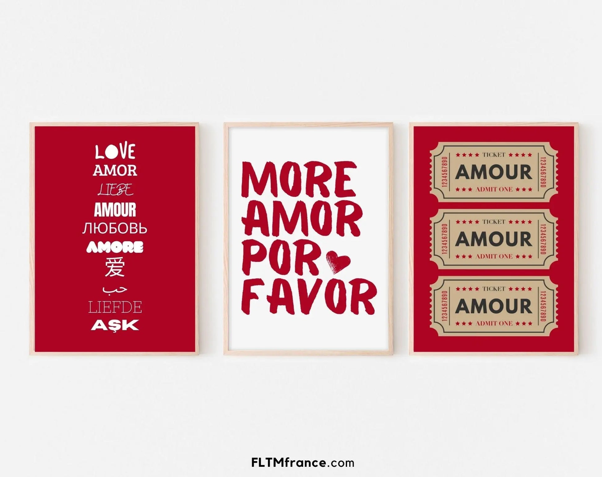 Ticket Mon amour - Affiche Saint-Valentin FLTMfrance