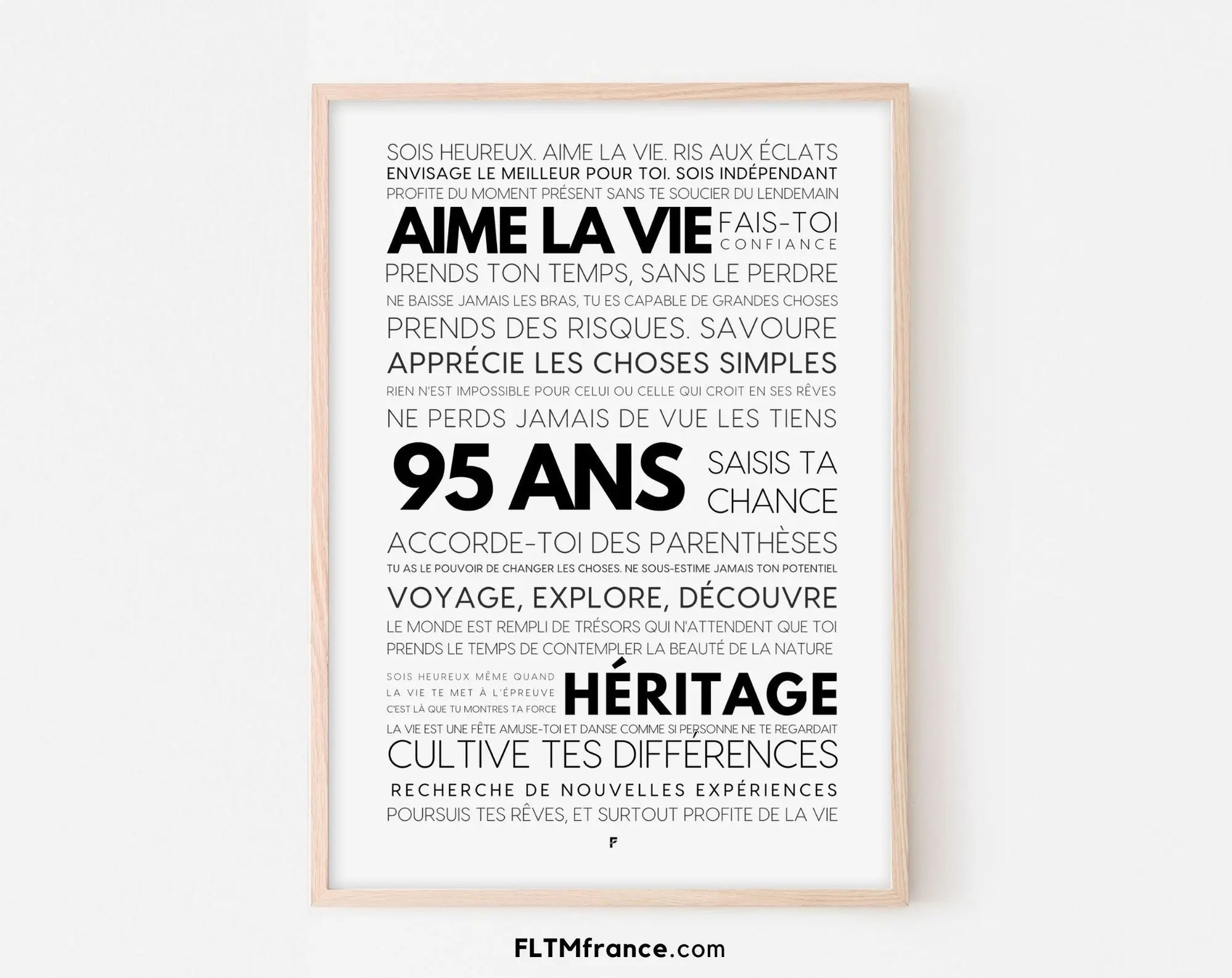 95 ans les mots - Affiche anniversaire FLTMfrance