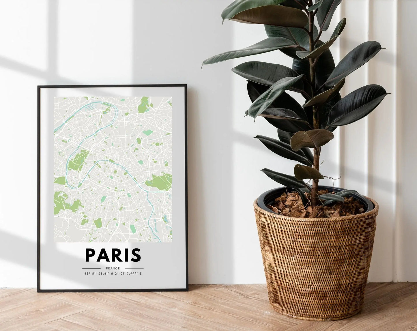 Affiche carte Paris - Villes de France FLTMfrance