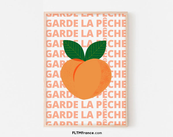 Affiche Garde la pêche - Expression culinaire Française