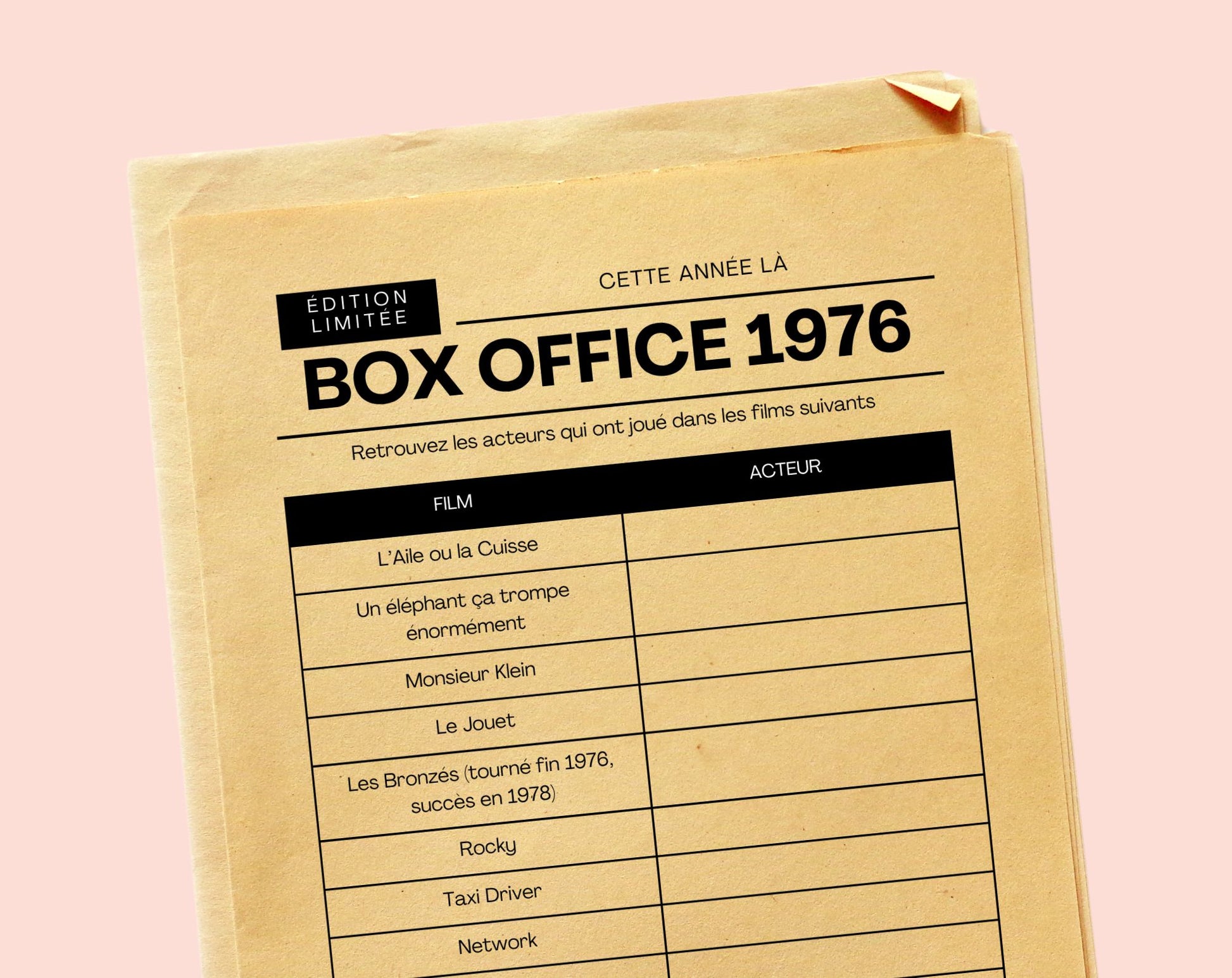 Jeu anniversaire année 1976 - 10 jeux à imprimer pour fêter les 50 ans FLTM