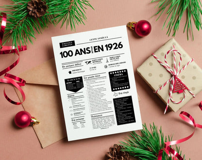 Affiche 100 ans retour en 1926 - Journal de l'année FLTM