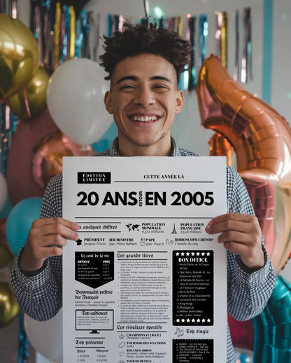 Affiche 20 ans retour en 2005 - Journal de l'année FLTMfrance