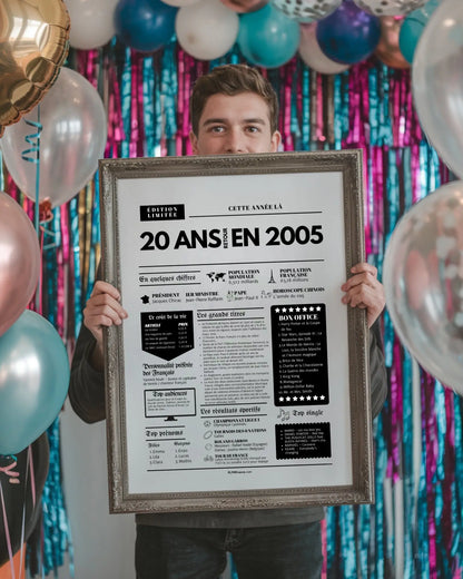 Affiche 20 ans retour en 2005 - Journal de l'année FLTMfrance