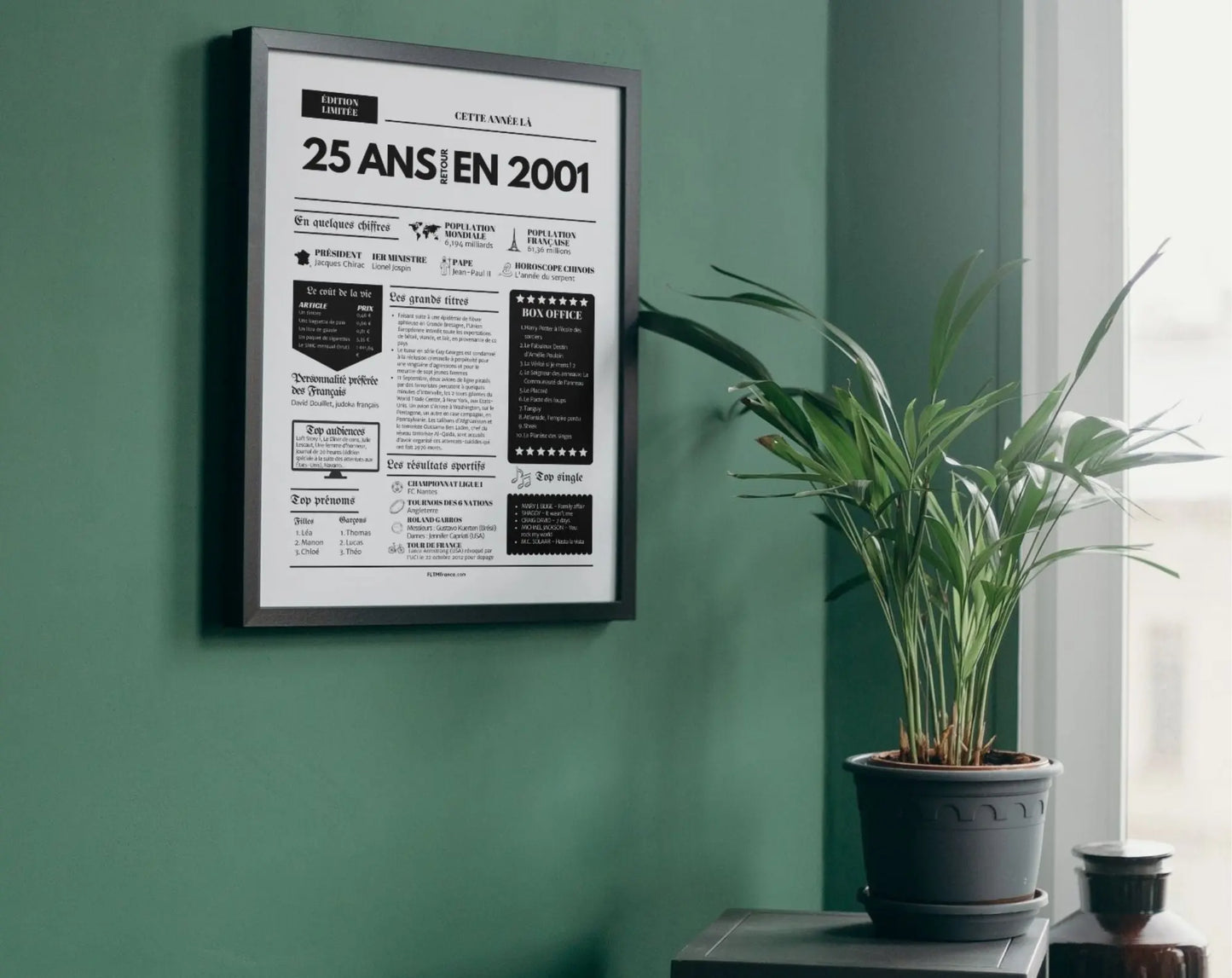 Affiche 25 ans retour en 2001 - Journal de l'année FLTM