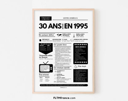 Affiche 30 ans retour en 1994 année de naissance FLTMfrance