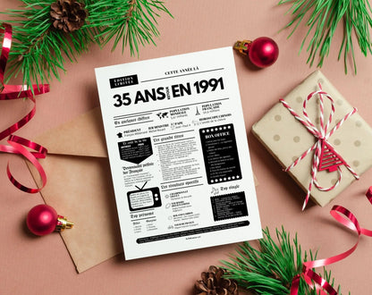Affiche 35 ans retour en 1991 - Journal de l'année FLTM