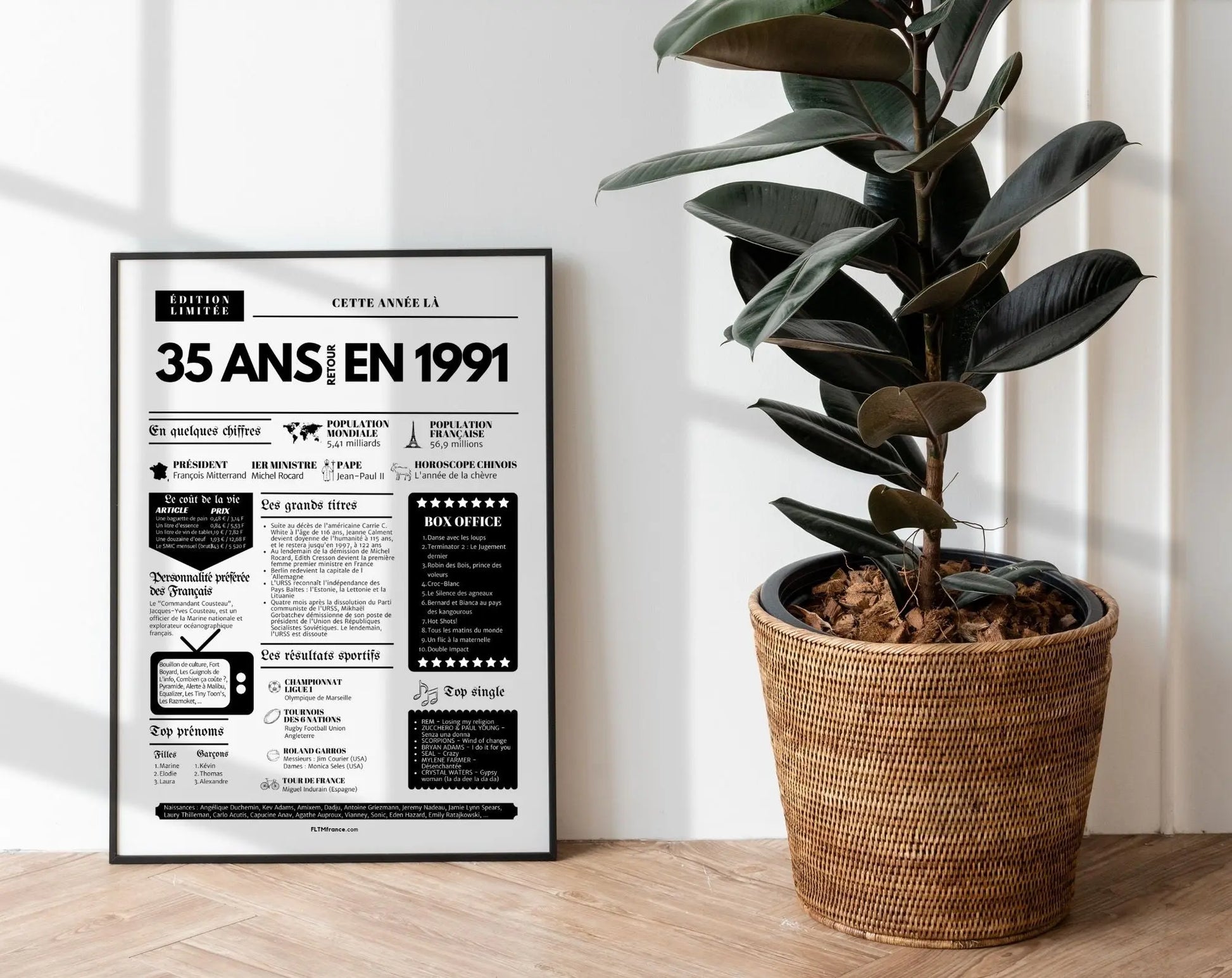 Affiche 35 ans retour en 1991 - Journal de l'année FLTM