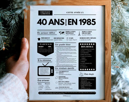 Affiche 40 ans retour en 1984 année de naissance FLTMfrance