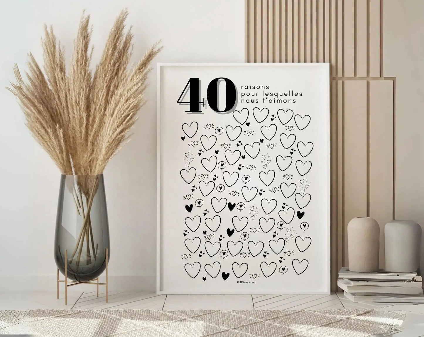 Affiche 40 raisons pour lesquelles nous t'aimons - Livre d'or 40 ans FLTMfrance