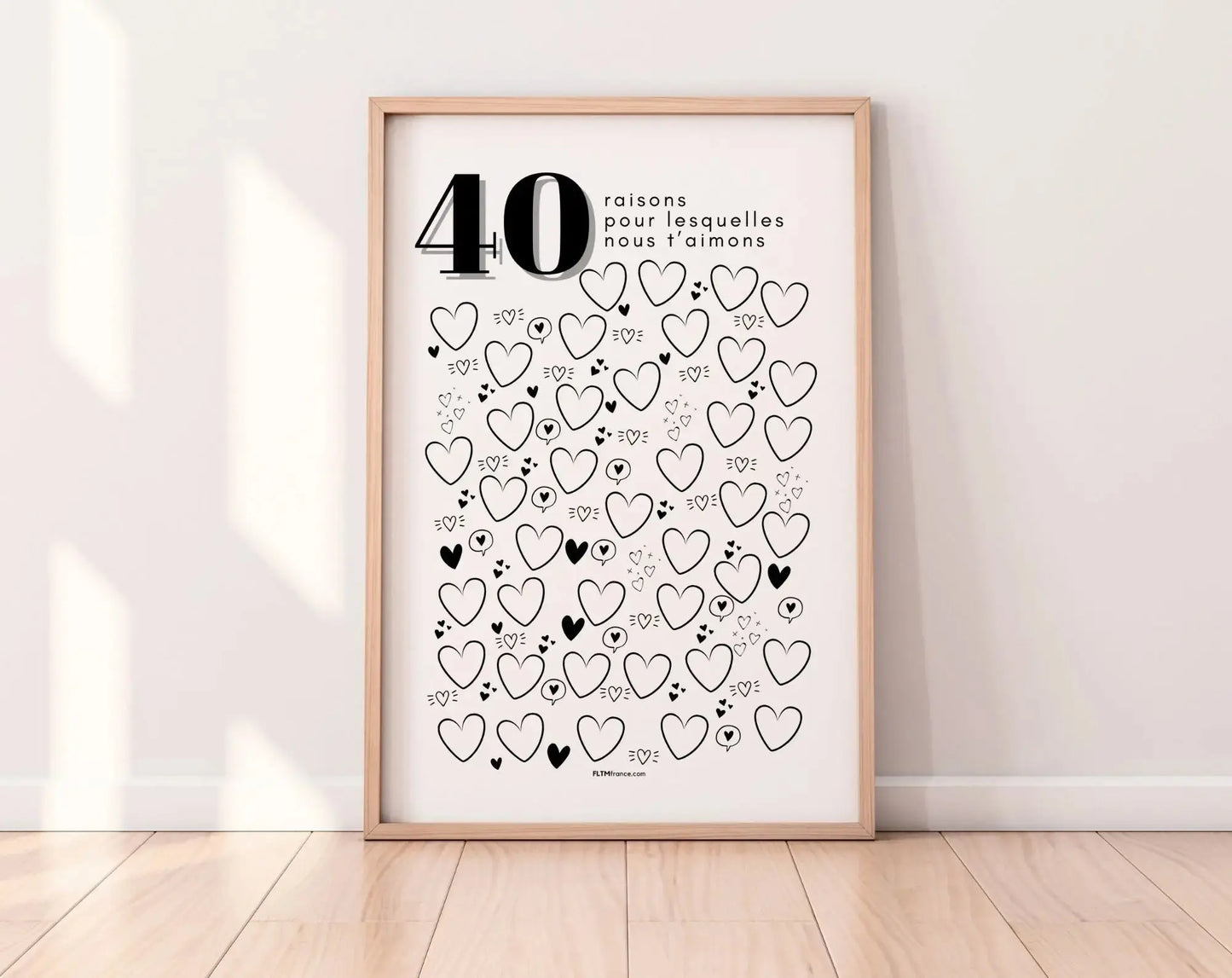 Affiche 40 raisons pour lesquelles nous t'aimons - Livre d'or 40 ans FLTMfrance